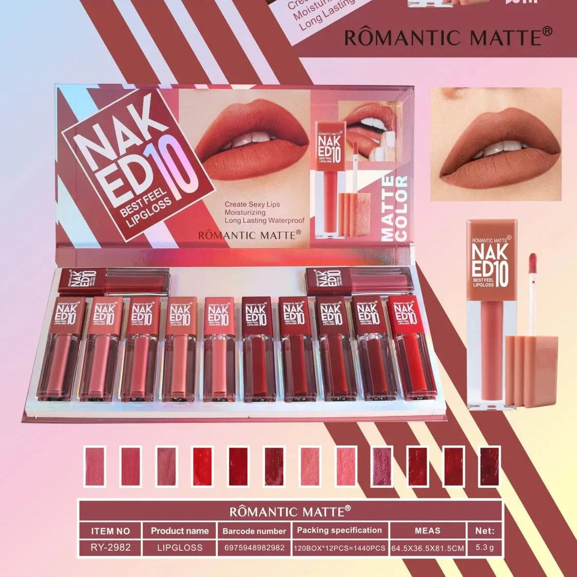 Romantic Matte Naked 10 Matte Color Lipgloss Romantic Matte