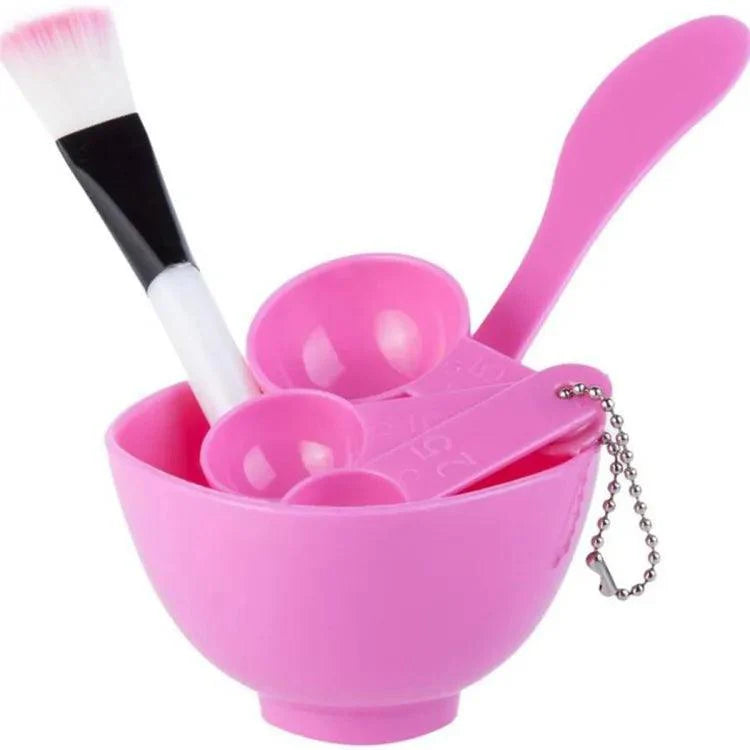 6 in 1 DIY Facial Beauty Mask Bowl with Stick Brush Set (Set of 6) Quetee