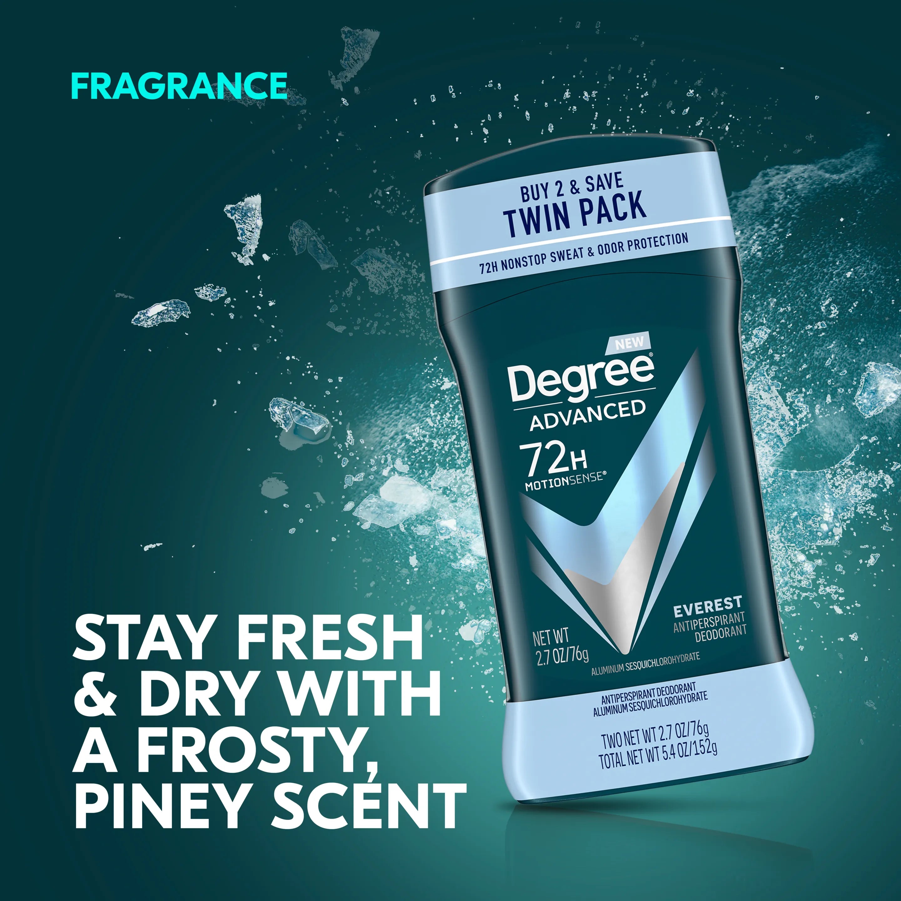 Degree Everest Antiperspirant Deodorant Stick for Men - 76g Degree