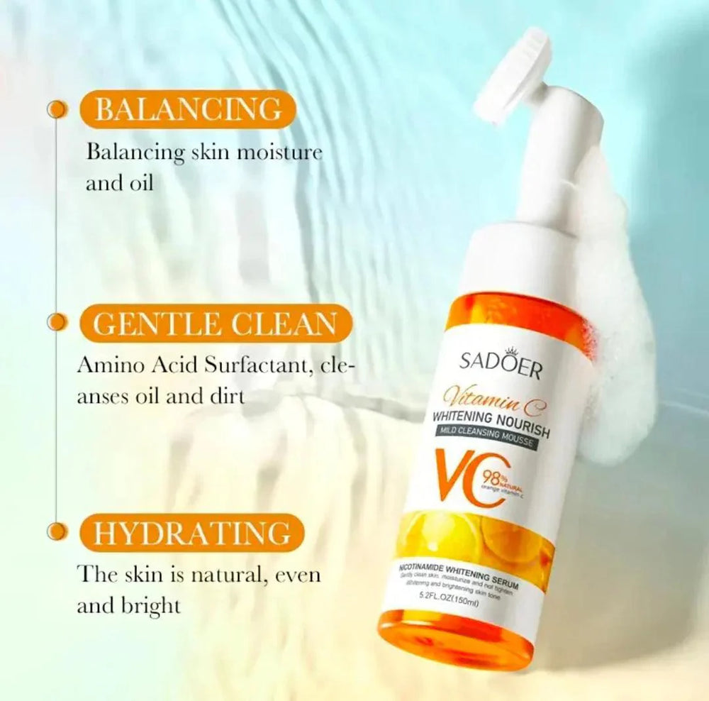 Sadoer Vitamin C Whitening Nourishing Mild Cleansing Mousse 150ml Sadoer