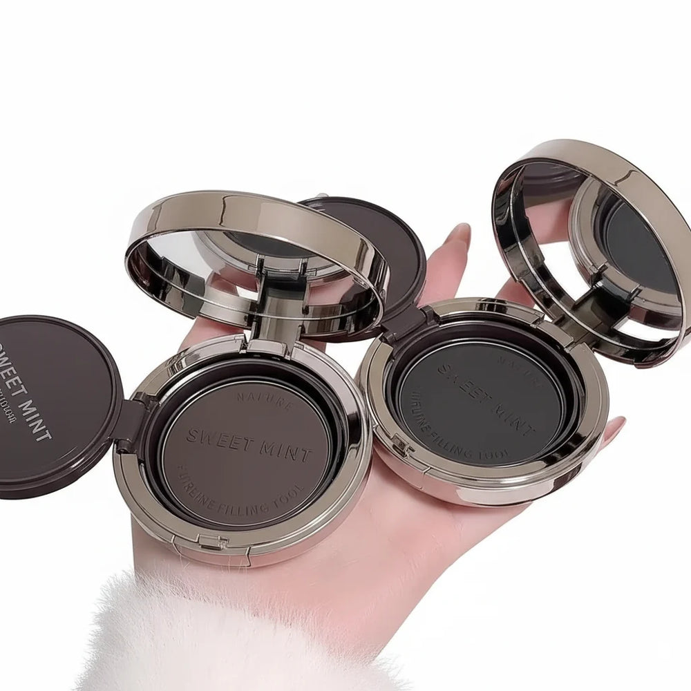 Sweet Mint Fluffy HairStyle Powder Compact With Puff - Each Sweet Mint