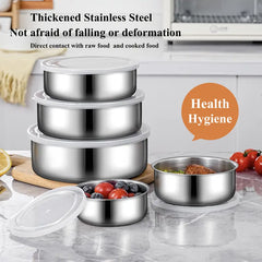 The Minimalist Stainless Steel Fresh Box Stack - Set of 5 Cosmia.pk