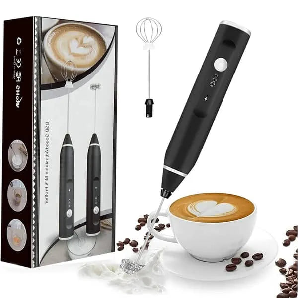 USB Rechargeable 3-Speed Electric Coffee Beater Milk Frother Cosmia.pk