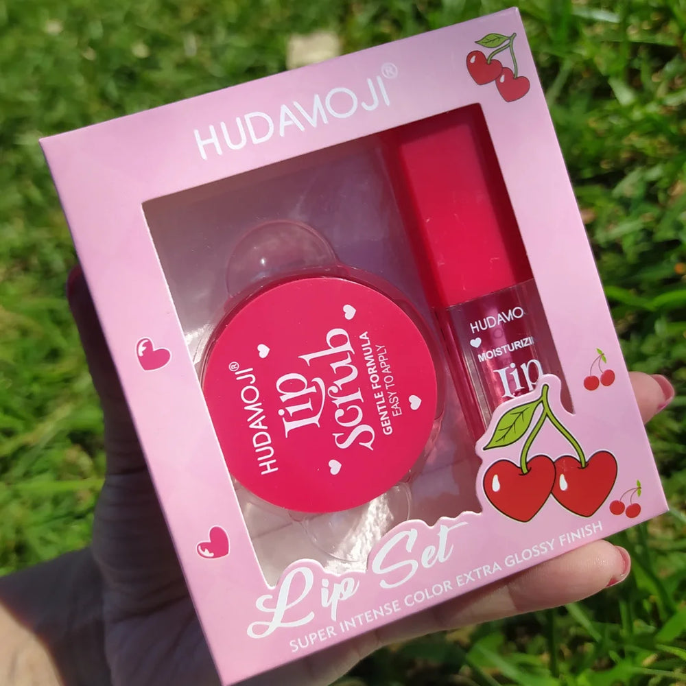 Hudamoji Lip Oil + Lip Scrub 2 in 1 Hudamoji