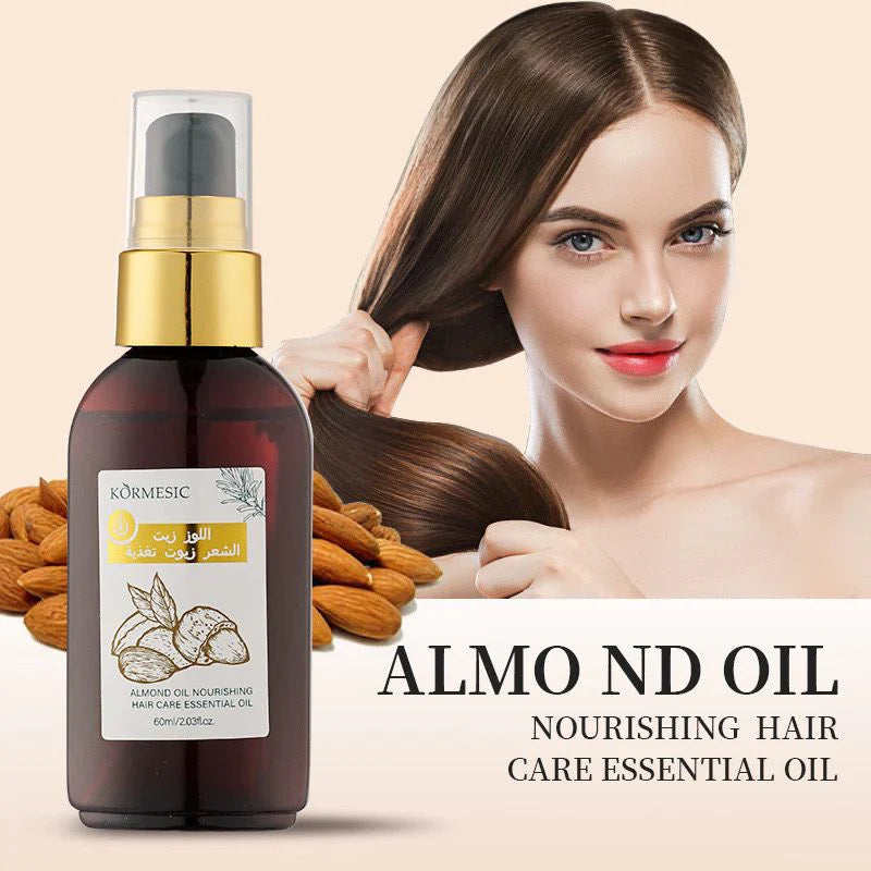 KORMESIC Natural Organic Almond Oil for Men & Women Scalp Care Serum Hair Treatment Growth Oil 60ml KORMESIC