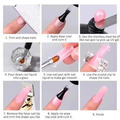 Nail Art UV Quick Extension Poly Gel Nail Kit Cosmia.pk