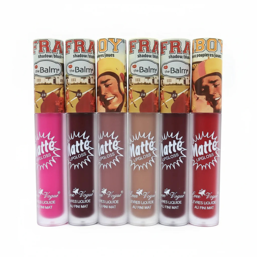 Love Vogue The Balm Matte Lip Gloss - 6 Pcs Love Vogue