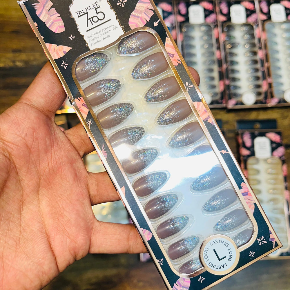 7To5 Talklee Shiny Artifical Nails With Free Stickers Talklee