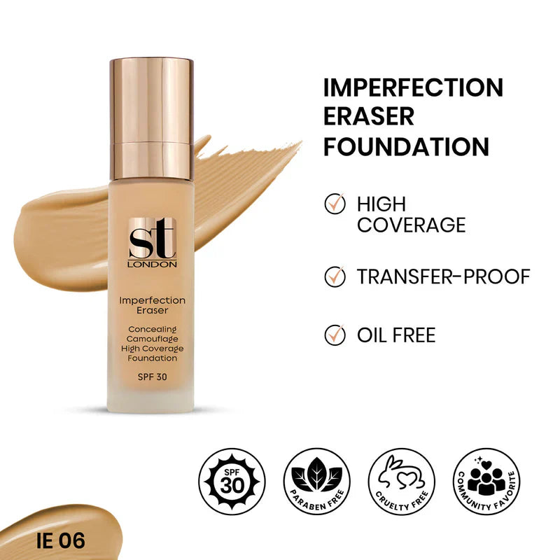 ST London Imperfection Eraser Concealing Foundation, SPF 30 ST London