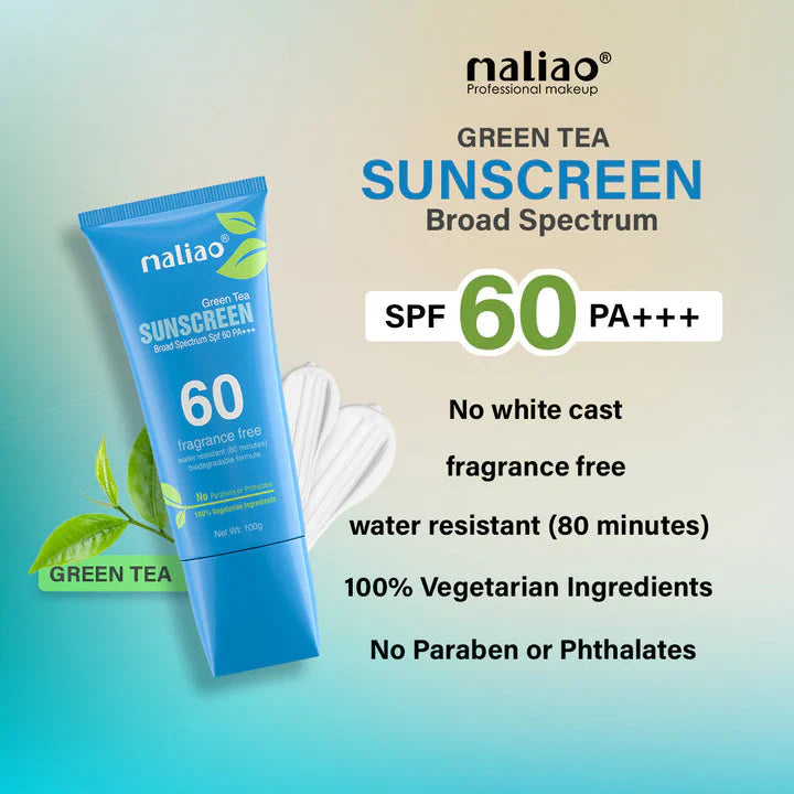 Maliao Fragrance Free Green Tea Sunscreen - 100g Maliao