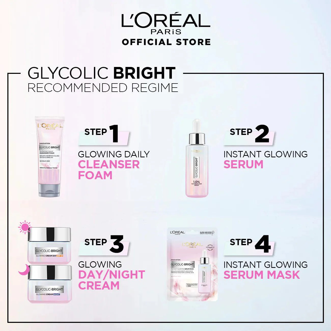 Loreal Paris Glycolic Bright Instant Glowing Serum Mask Loreal Paris