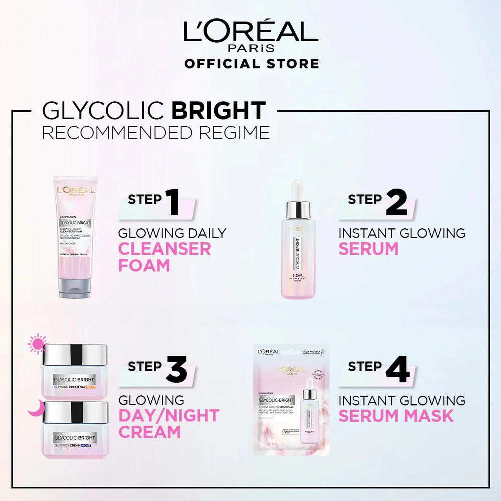 Loreal Paris Glycolic Bright Instant Glowing Serum Mask Loreal Paris