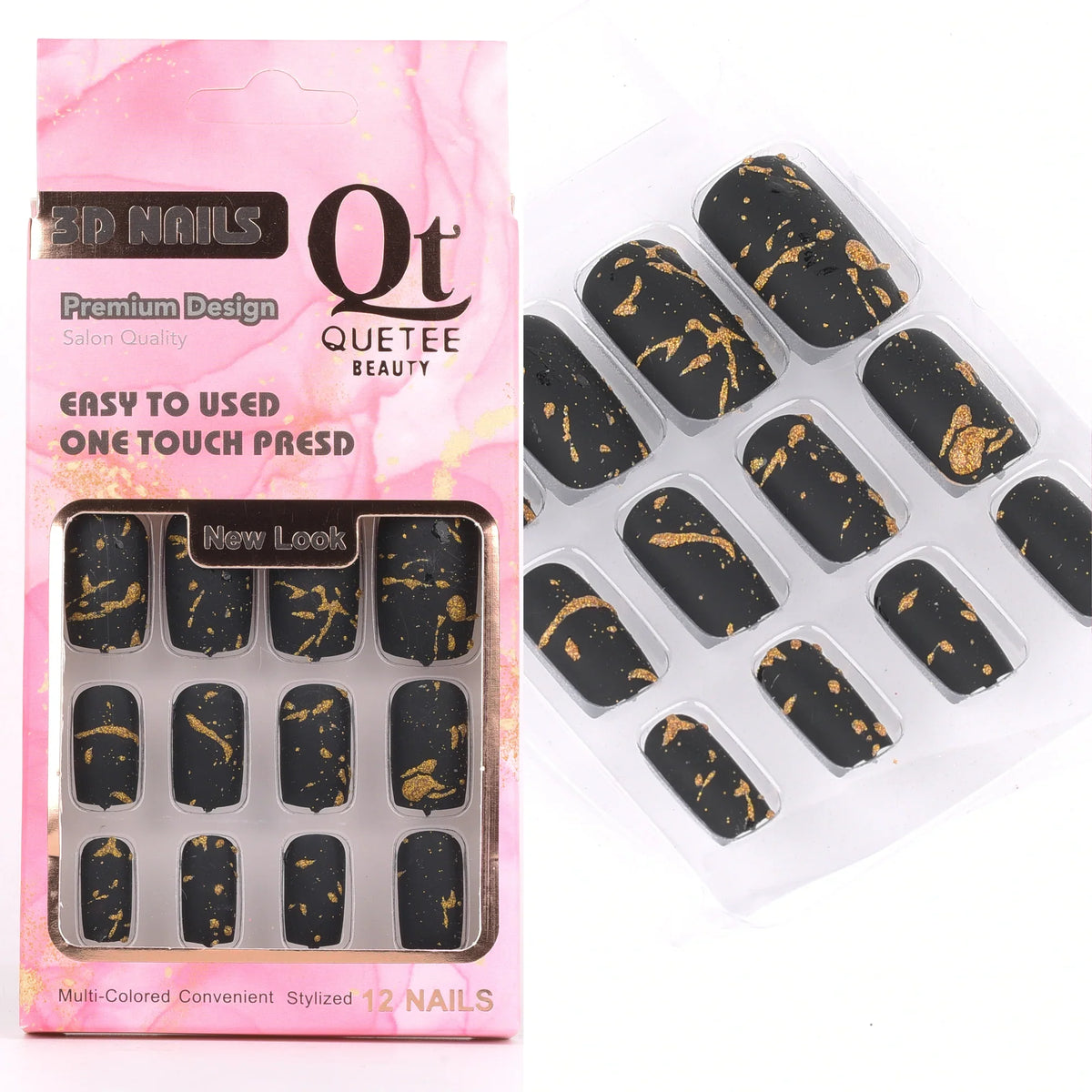Quetee Beauty 3D Nails Premium Design Six Quetee