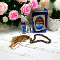 Blue Sea Attar With Tasbeeh Alcohol-Free Fragrance - 6ml Cosmia