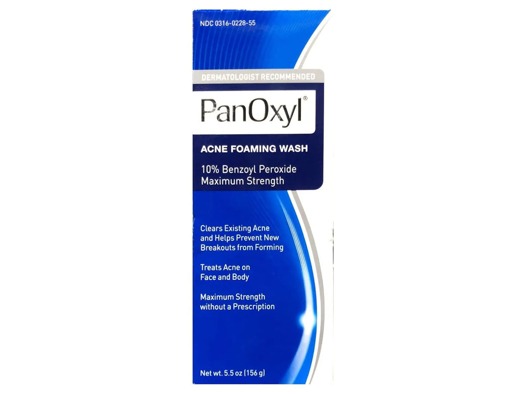 PanOxyl 10% Benozyl Peroxide Facewash For Acne And Pimples 156g PanOxyl