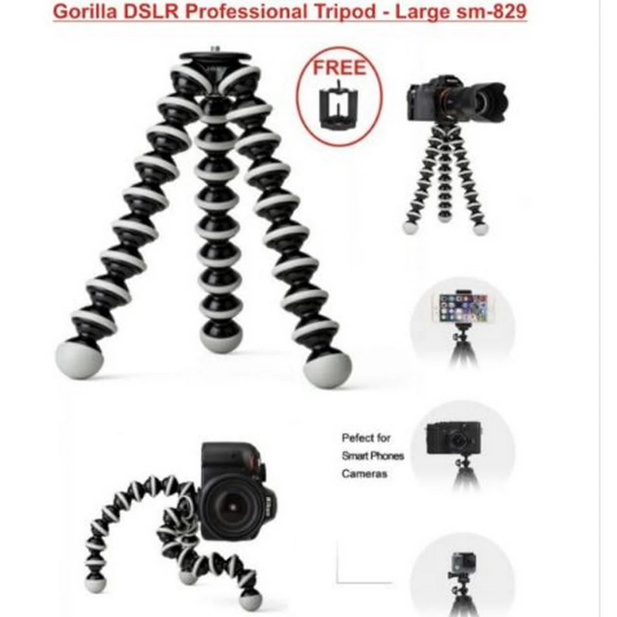 Gorilla Camera and Mobile Tripod Stand Cosmia.pk