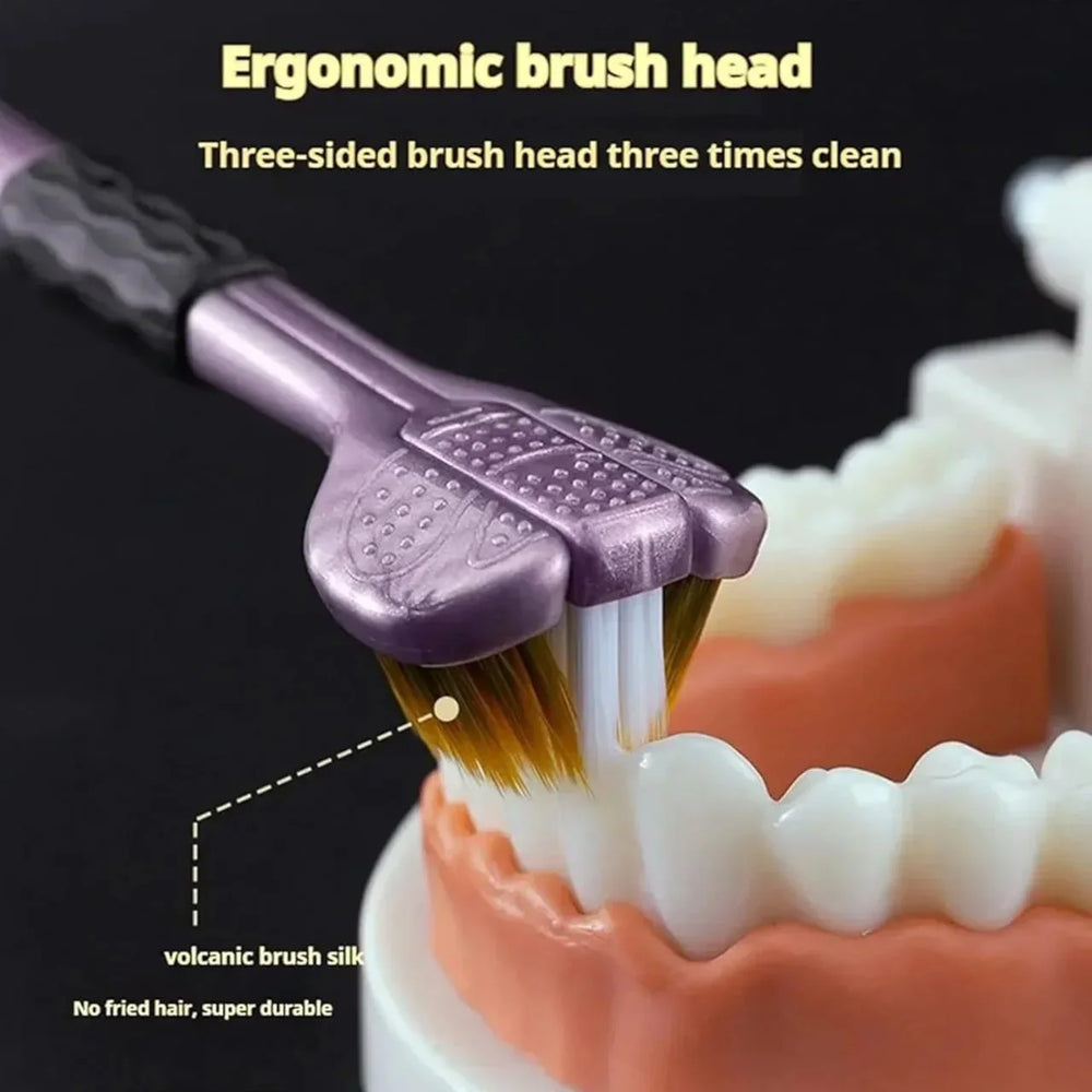 Three Side Toothbrush Pack of 2 Cosmia.pk