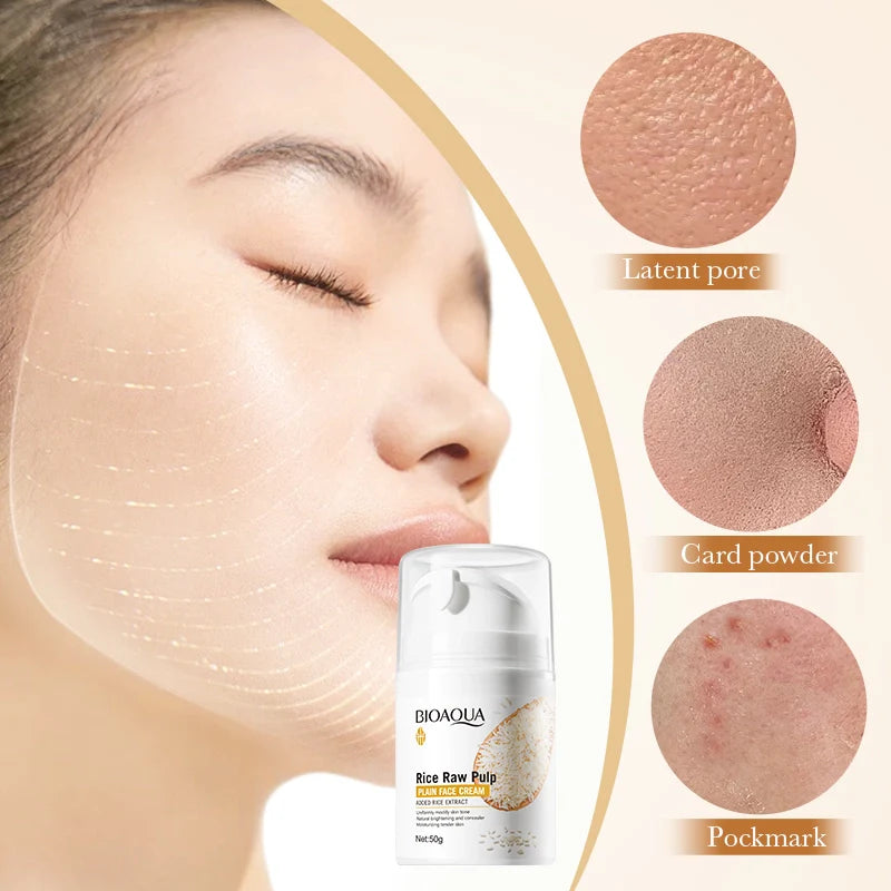 Bioaqua Rice Raw Pulp Face Cream - 50g Bioaqua