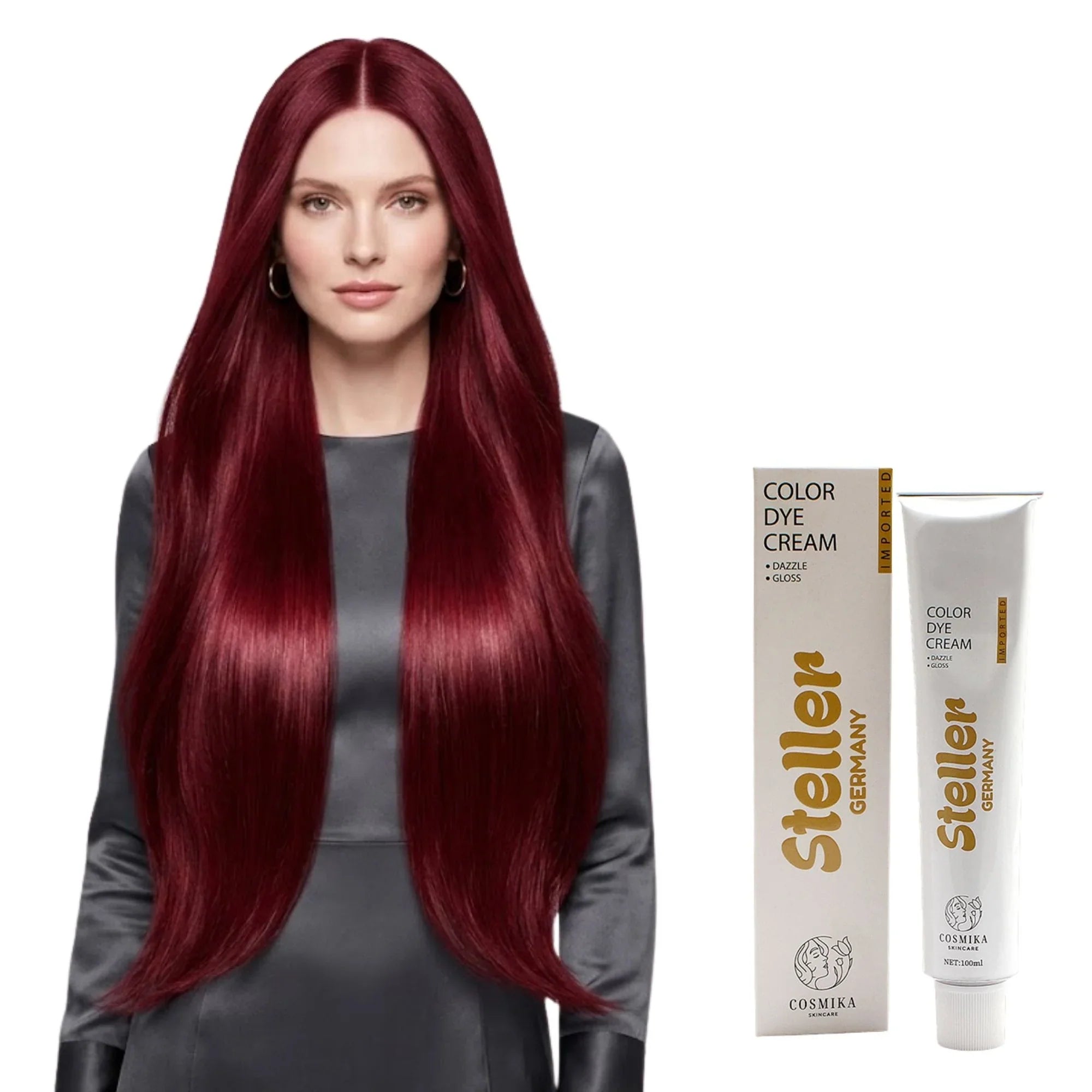 Steller Germany Color Dye Cream - 7/55 Extra Intensive Red - 100ml Steller