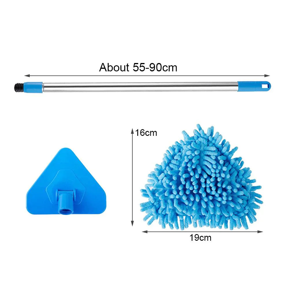 180 Degree Rotatable Adjustable Microfiber Telescopic Triangle Mop Cosmia.pk