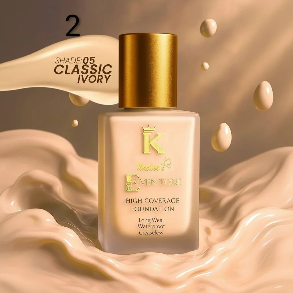 Kashees High Coverage Foundation Long Wear Waterproof - 15ml Kashee's