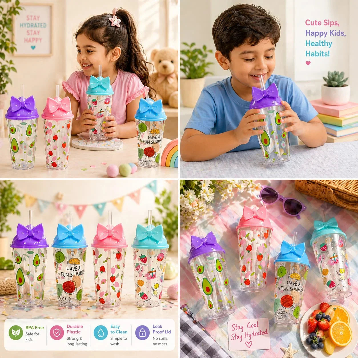 Kids Sipper Cup: Fun Designs Everyday Hydration - Each Cosmia.pk