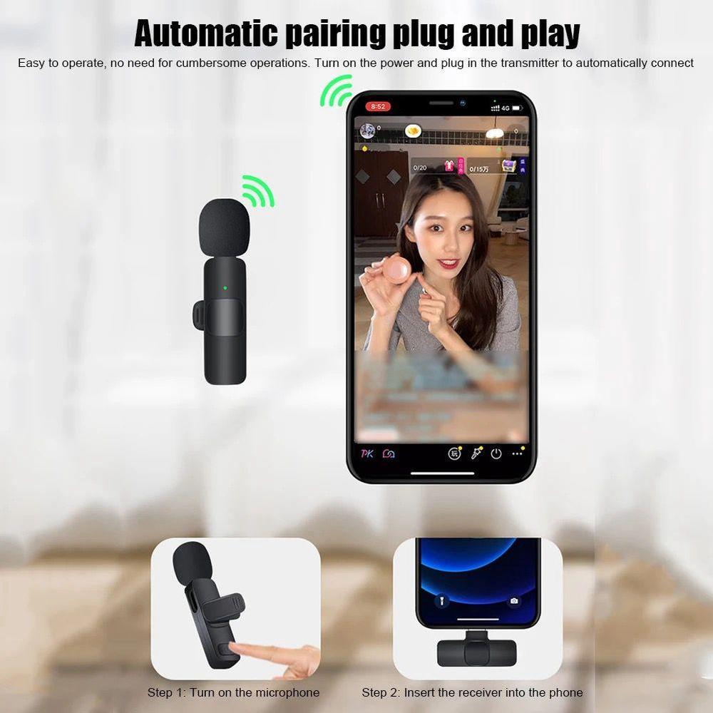 K9 Dual Professional Wireless Type-a, Type-c and Lightning Microphone K9
