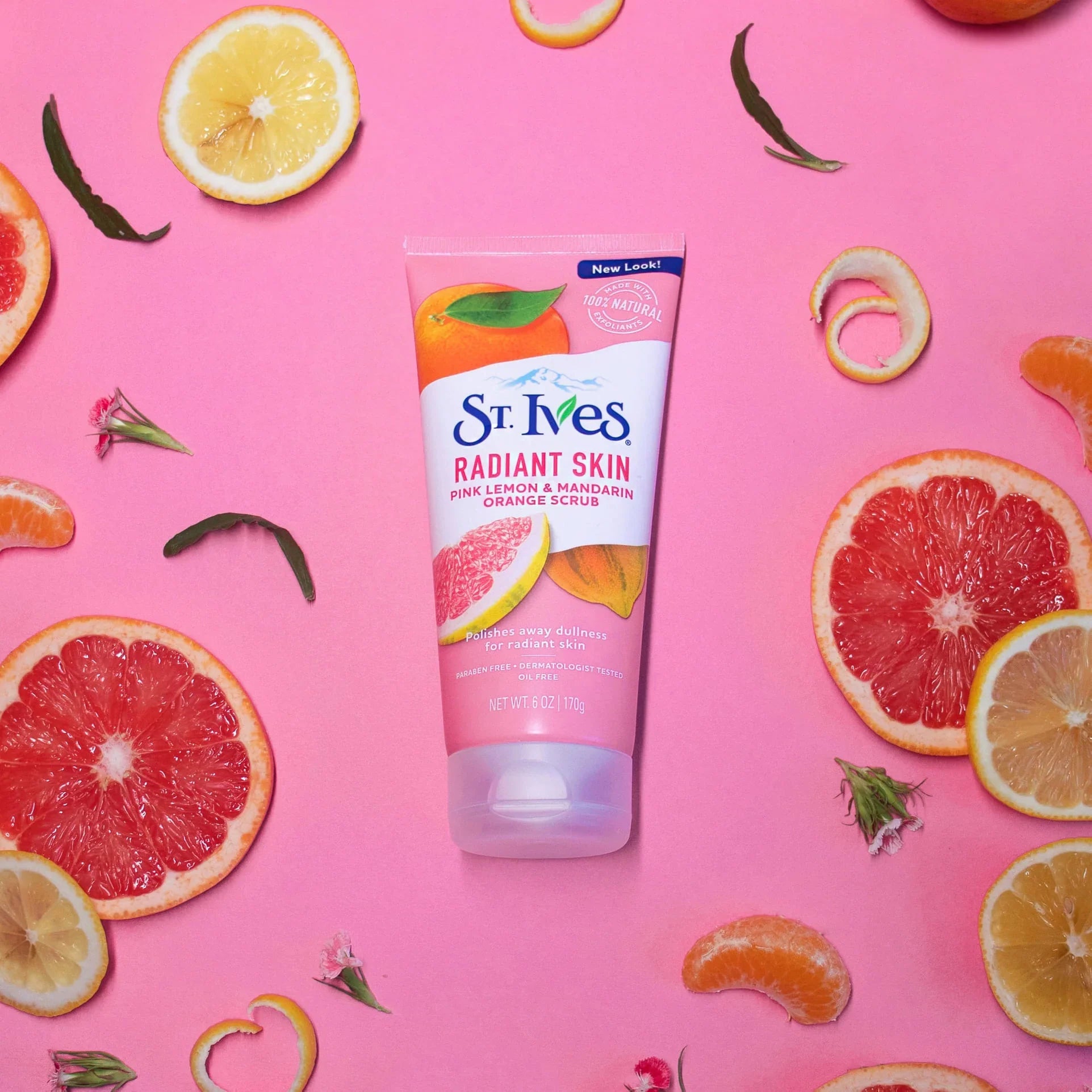 St. Ives Radiant Skin Face Scrub, Pink Lemon and Mandarin Orange St. Ives