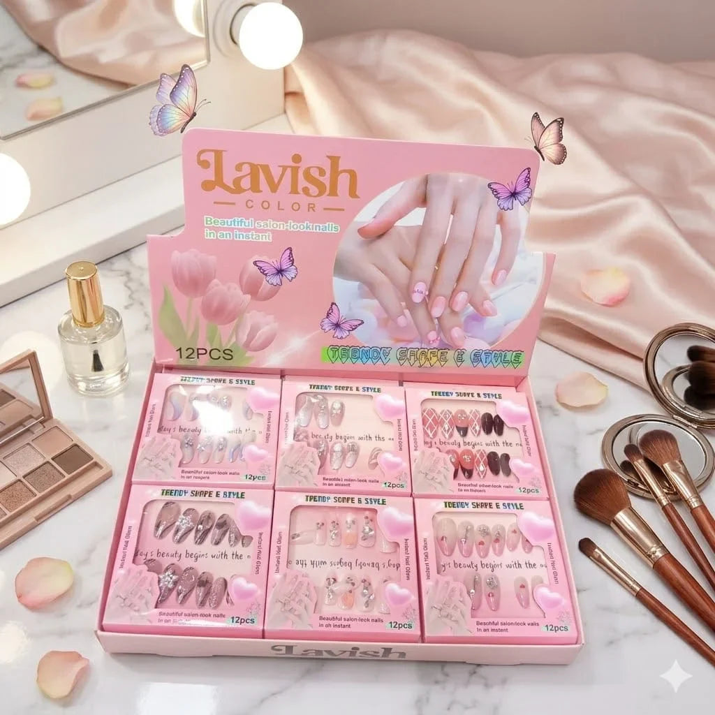 Lavish Color Trendy Shape Press-On Nails Lavish