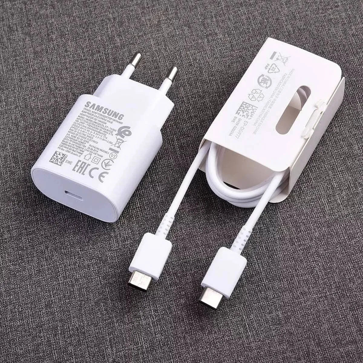 Samsung 25w PD Super Fast Charging Adapter With Type-C Cable Samsung