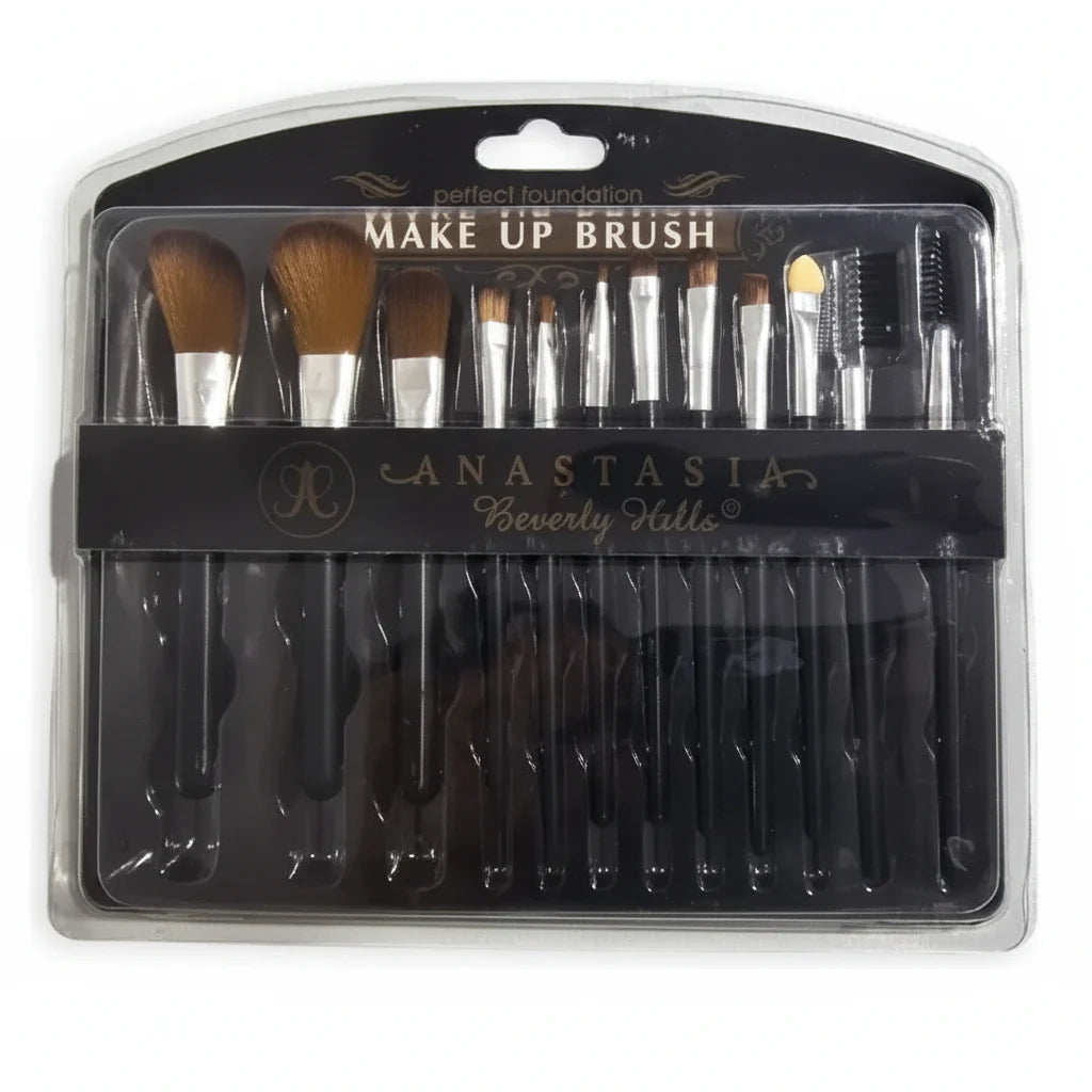 Anastasia Beverly Hills Face & Eye Makeup Brushes Set - 12Pcs Anastasia