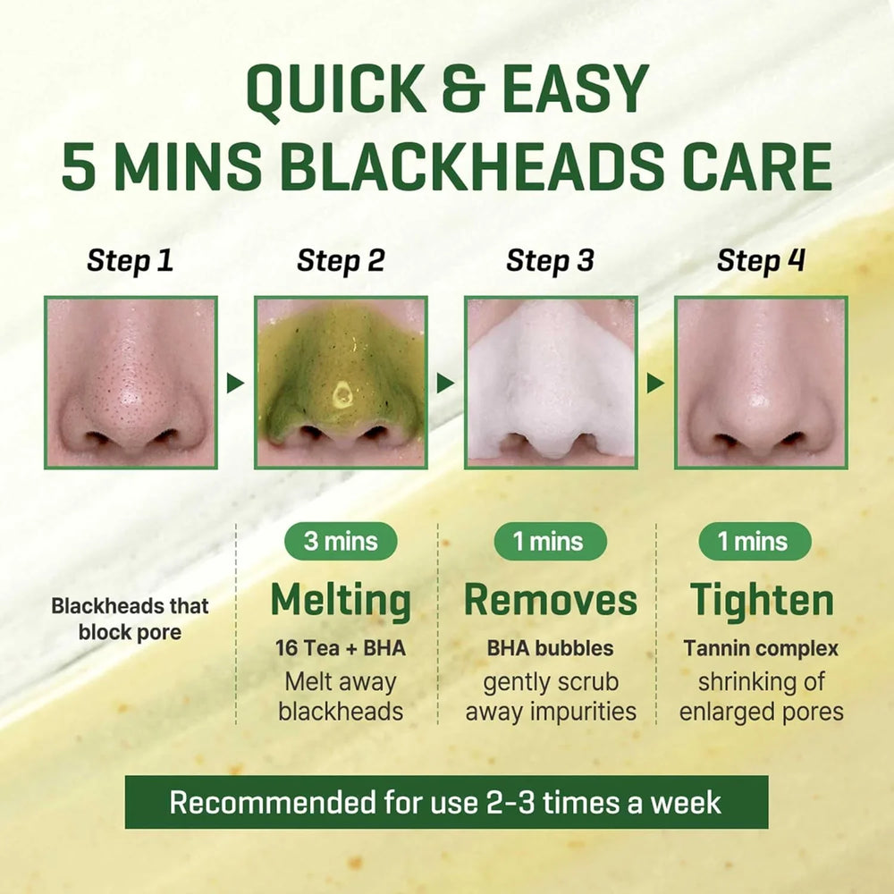 Some By Mi Bye Bye Blackhead 30 Days Miracle Green Tea Tox Bubble Cleanser - 120g Some By Mi