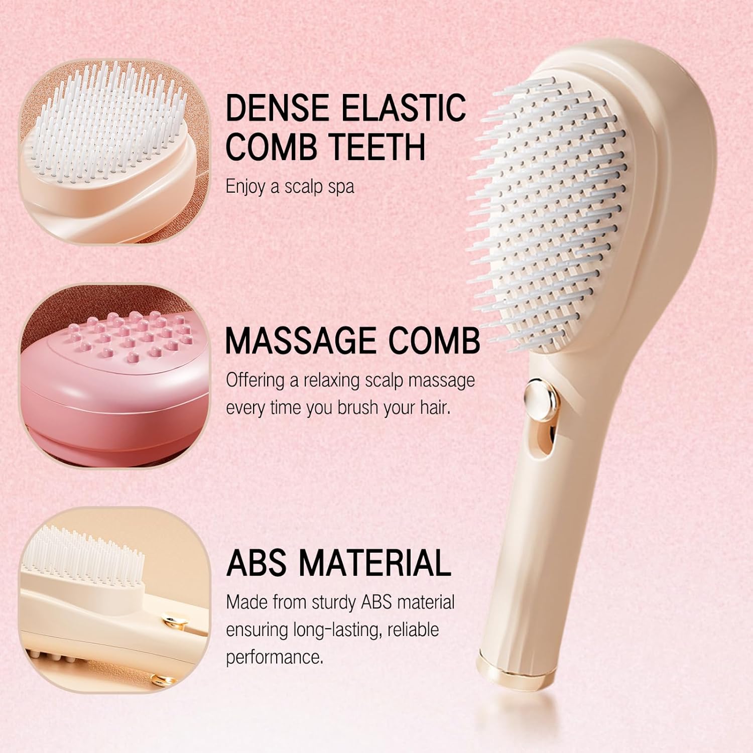 Self-Cleaning Anti-Static Massage Hair Brush Cosmia.pk