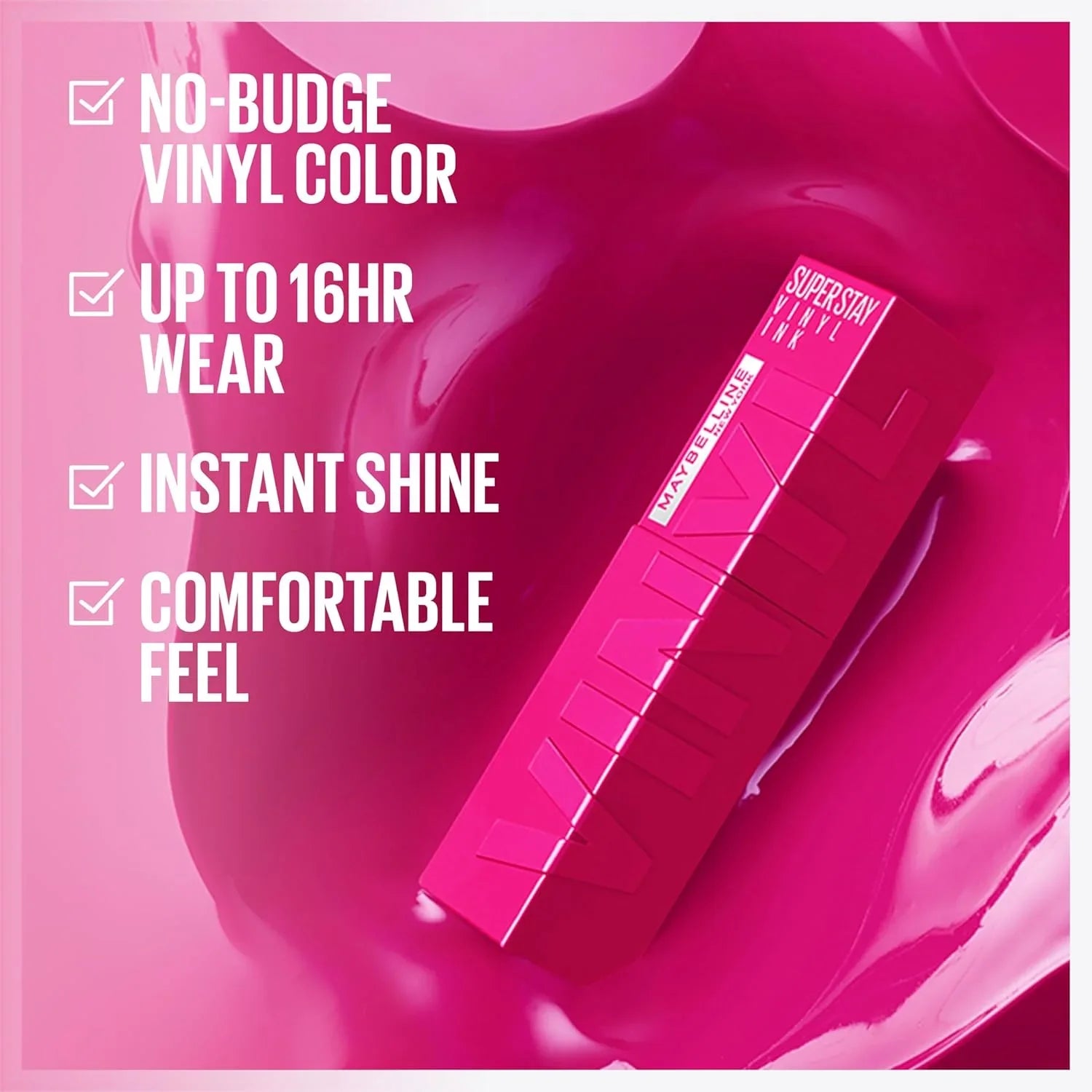 Original Maybelline Super Stay Vinyl Ink Liquid Lipstick -155 Upbeat Maybelline