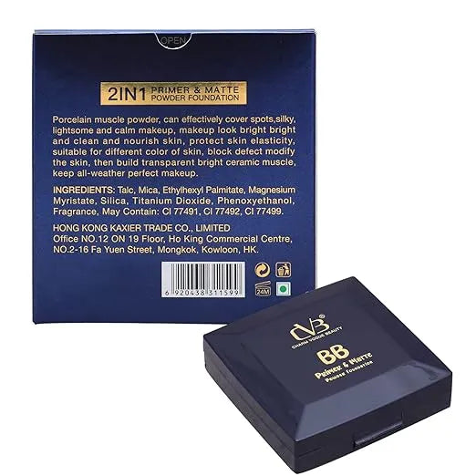 CVB Primer & Matte Powder Foundation – 2-in-1 Flawless Base CVB