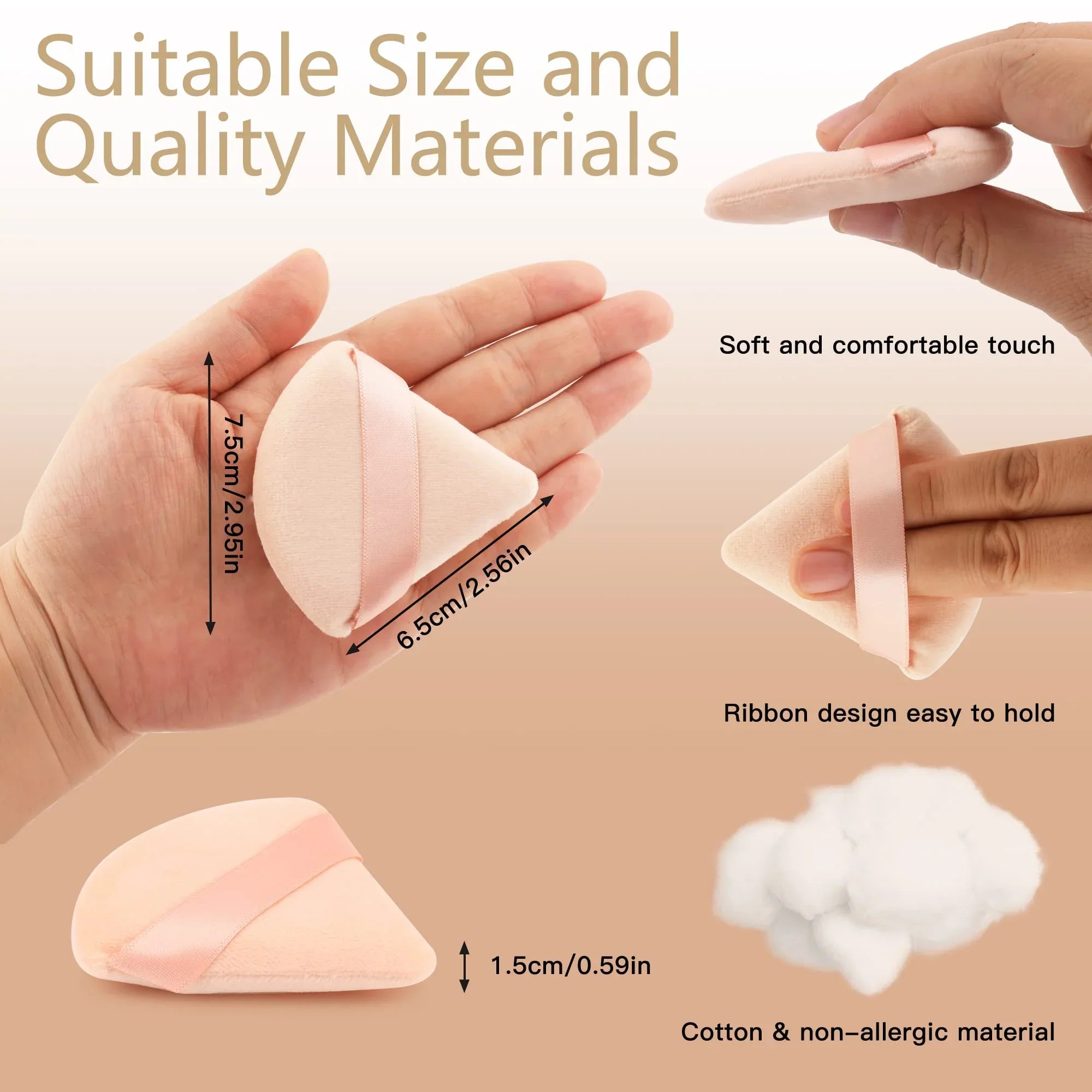3Pcs Triangle Powder Puff Cosmia.pk