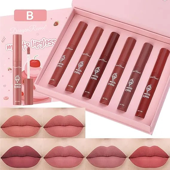 Dragon Ranee Matte Lip Gloss Set (6 Pcs) Dragon Ranee