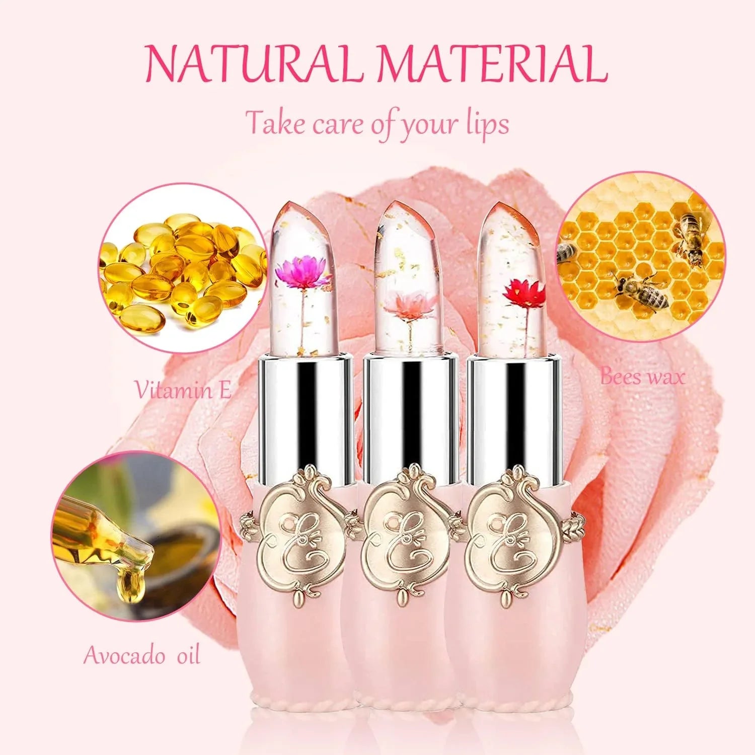 Crystal Flower Jelly Lipstick - Each Cosmia.pk