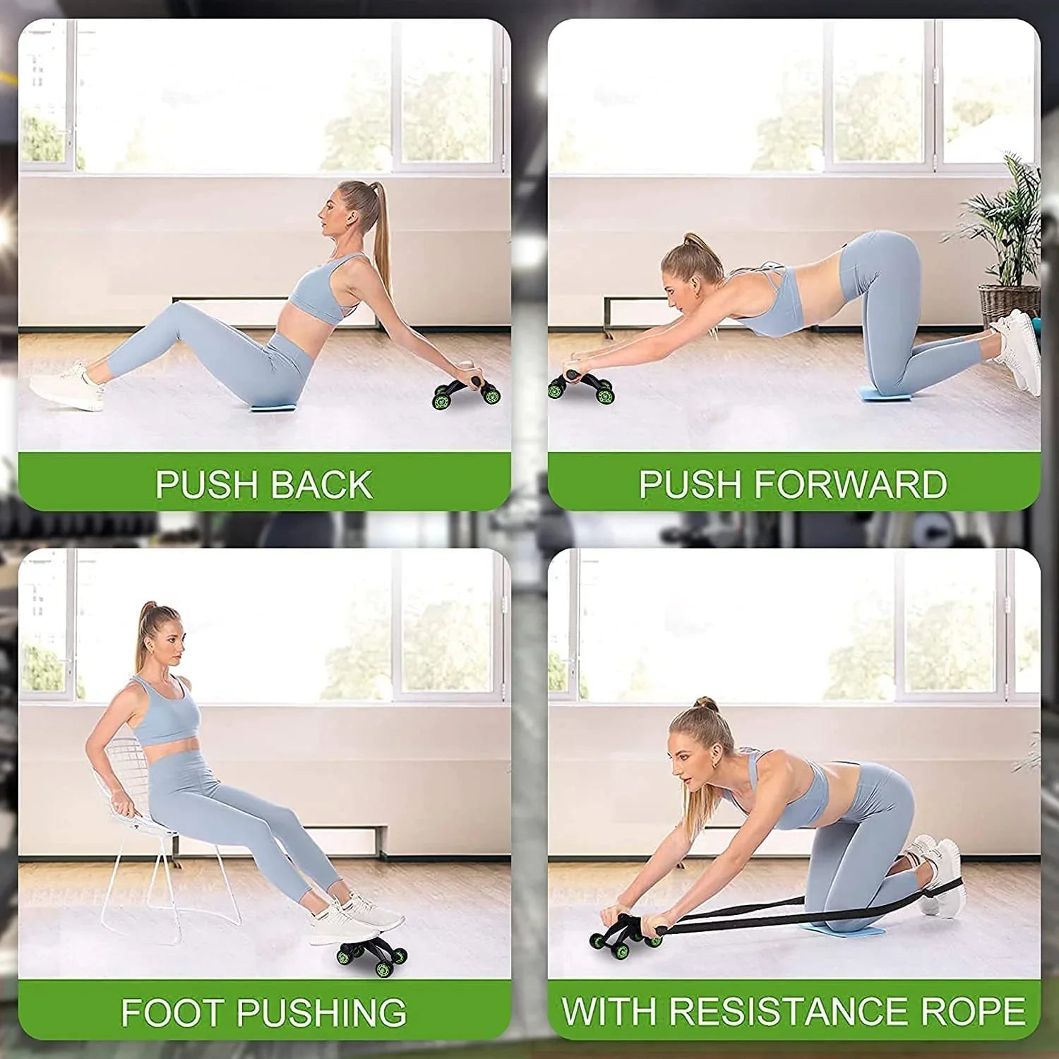 Ab Roller Wheel Exercise Equipment for Core Workout and for Abdominal Cosmia.pk