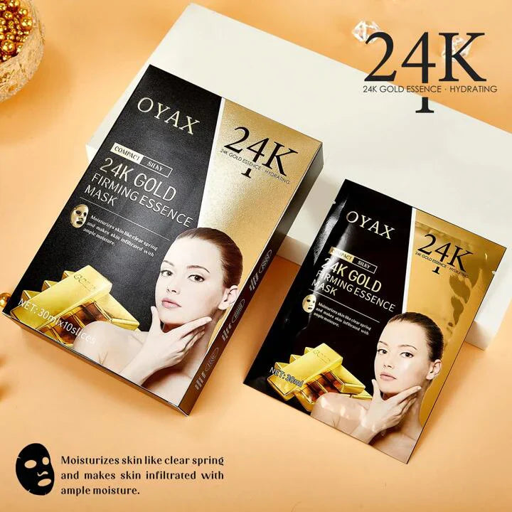 OYAX 24K Gold Firming Face Mask- Anti Aging, Hydrating, Toning & Oyax