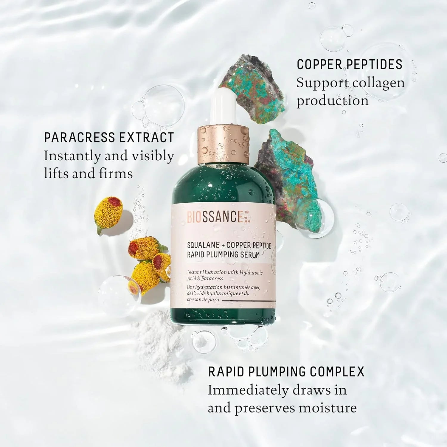 Biossance Squalane + Copper Peptide Rapid Plumping Serum 50ml Biossance