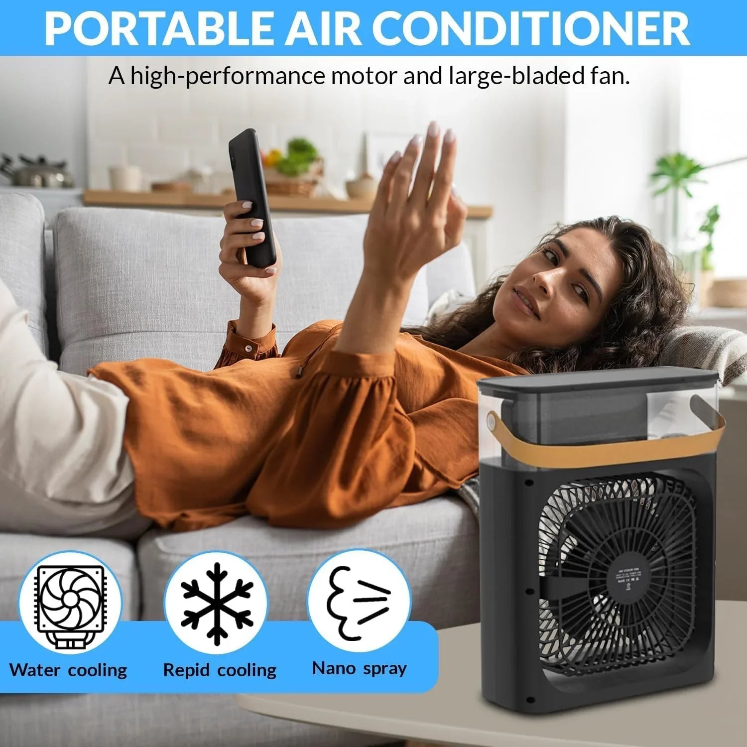 Portable Air Conditioner Fan, 3 In 1 Ice Mist Cosmia.pk