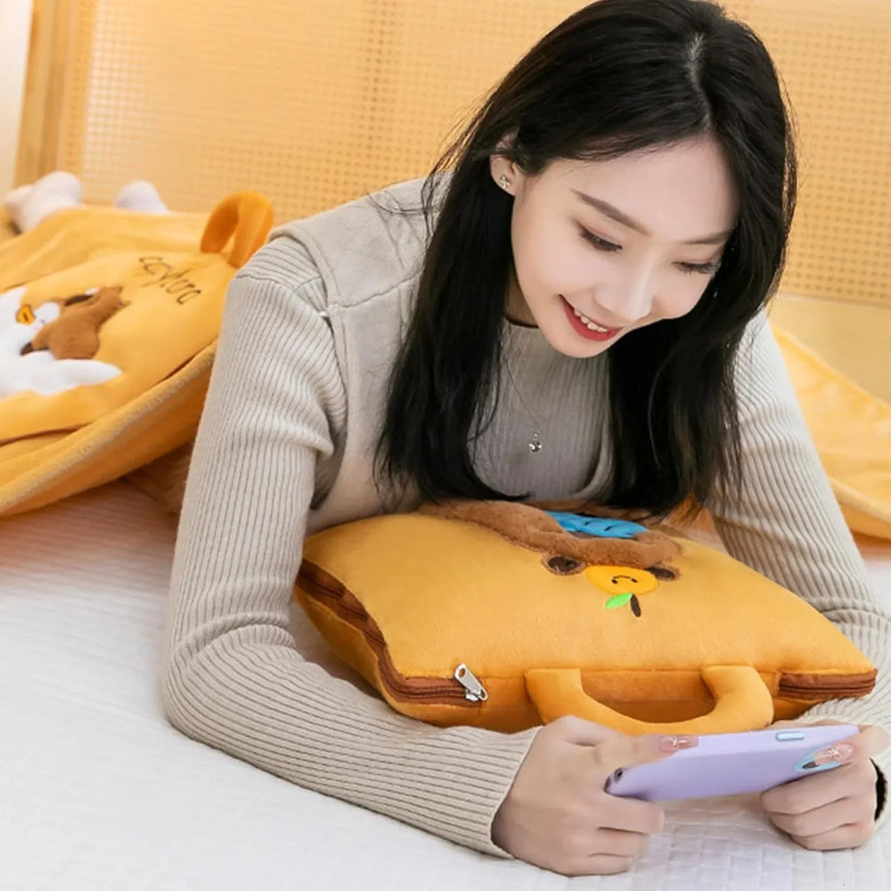 Multifunctional Capybaras Pillow 2 In 1 Hand Warmer Cosmia.pk
