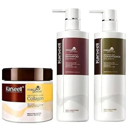 Karseell Hair Repair Set with Shampoo, Conditioner, and Maca Collagen Mask Karseell
