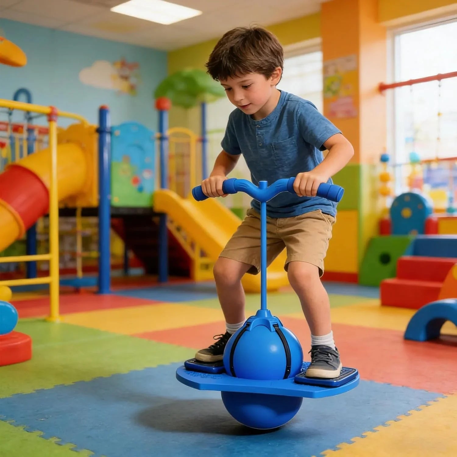 Balance Jumping Ball with Handle and Ball Pump Cosmia.pk
