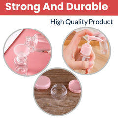 Travel Refillable Bottles Set with Pouch – 6Pcs Ruby Face