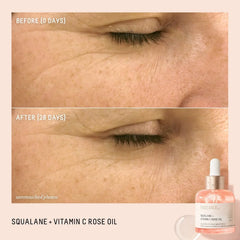 Biossance Squalane + Vitamin C Rose Oil 30ml Made in USA Biossance