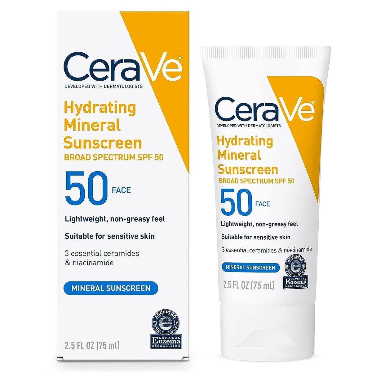 Cerave Hydrating Mineral Sunscreen SPF 50 Face Lotion - 75ml CeraVe