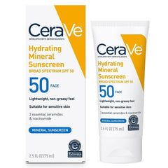 Cerave Hydrating Mineral Sunscreen SPF 50 Face Lotion - 75ml CeraVe