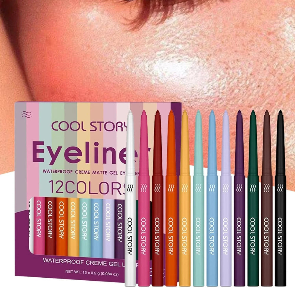 Cool Story Waterproof Colored Matte Lip Liner - 12 pcs Set Cool Story